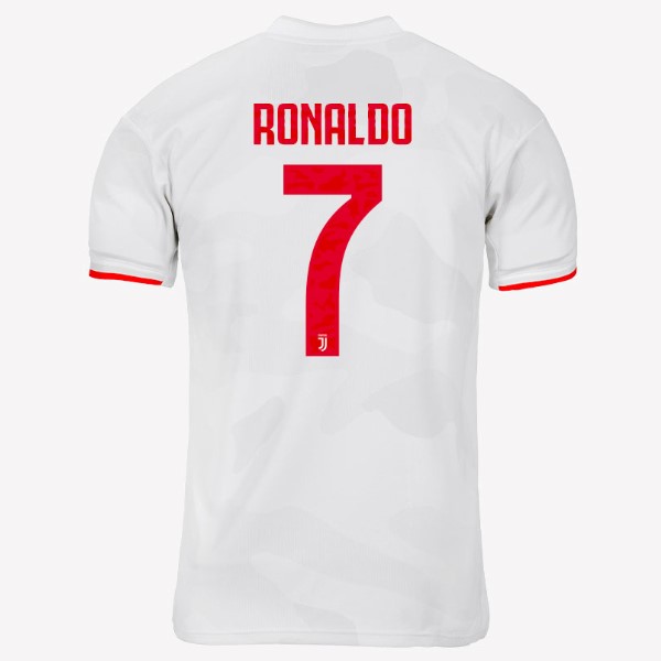 Camiseta Juventus NO.7 Ronaldo 2ª 2019-2020 Gris Blanco